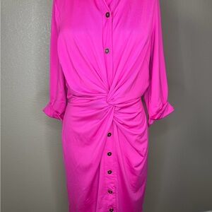 Gretchen Scott Designs Fuchsia Long Sleeve Dress